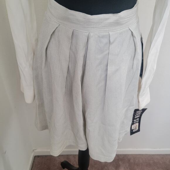 Byer Studio Deadstock Vintage 90s Light Academia Match Set Plaid Vest Shorts USA - Picture 5 of 16